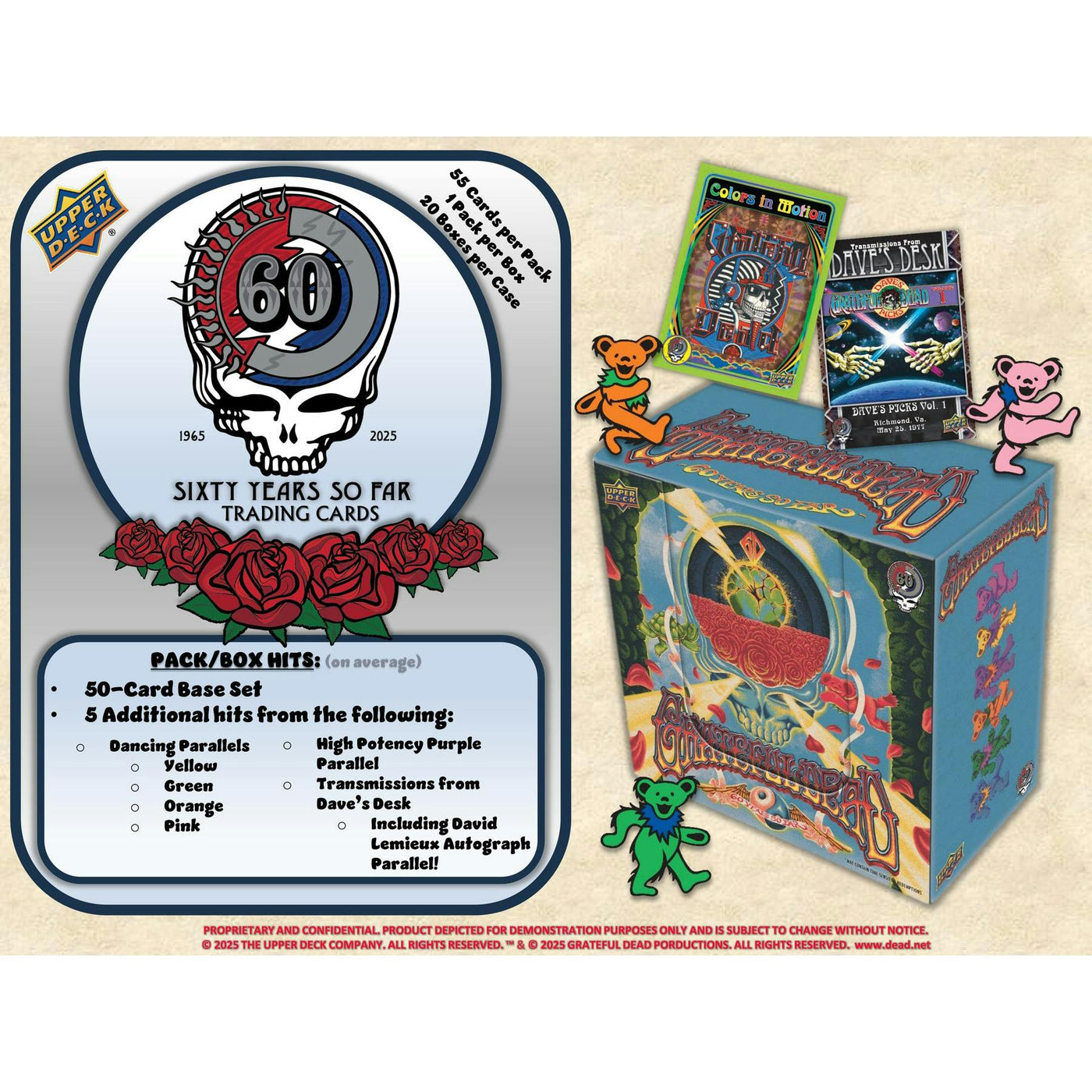 2025 Upper Deck Grateful Dead 60 Years So Far Retail 20-Box Case