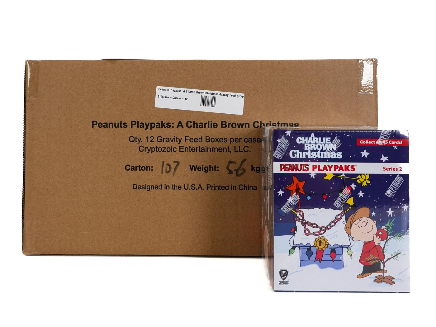 2025 Cryptozoic Peanuts Playpaks: A Charlie Brown Christmas Gravity Feed 12-Box Case