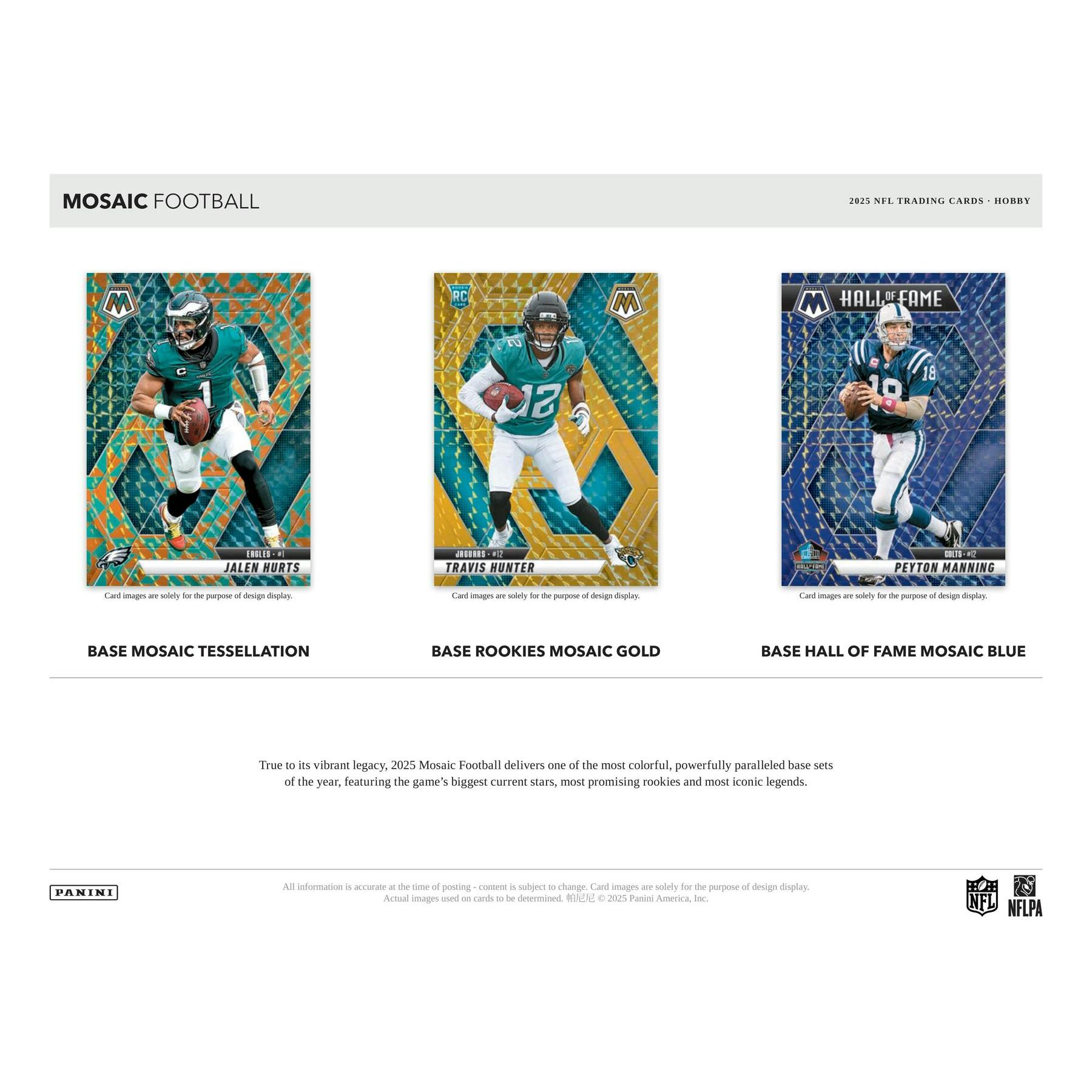 2025 Panini Mosaic Football 1st Off The Line FOTL Hobby Box