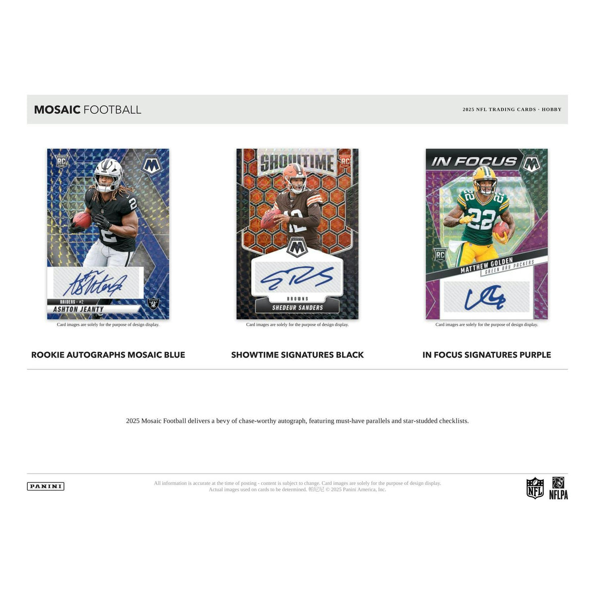 2025 Panini Mosaic Football 1st Off The Line FOTL Hobby 12-Box Case