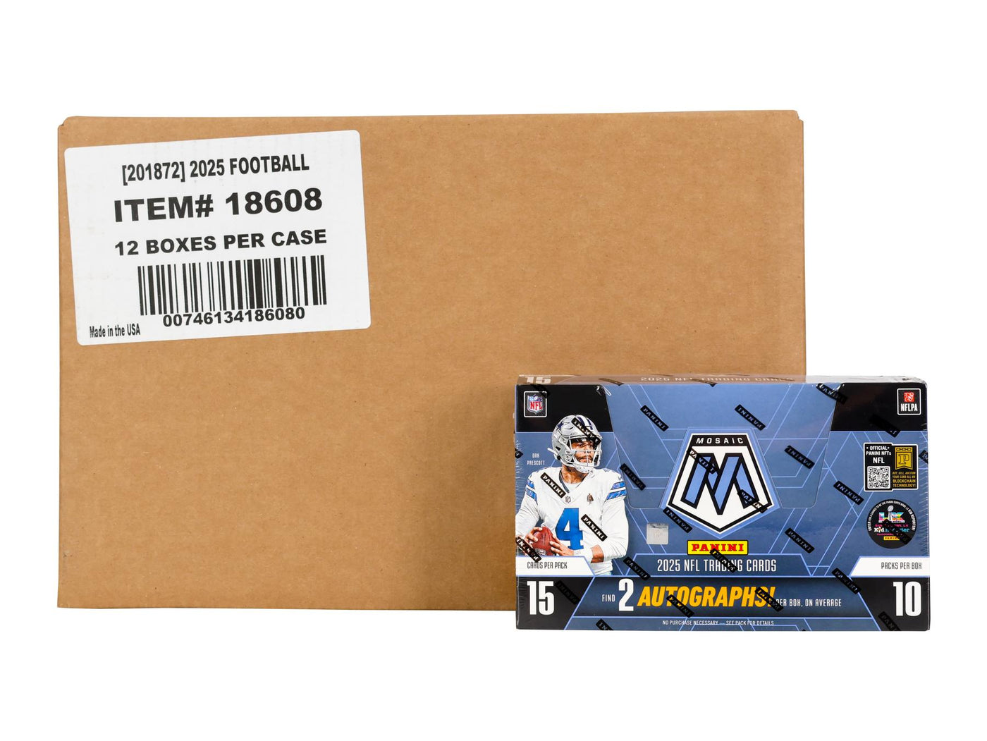 2025 Panini Mosaic Football Hobby 12-Box Case