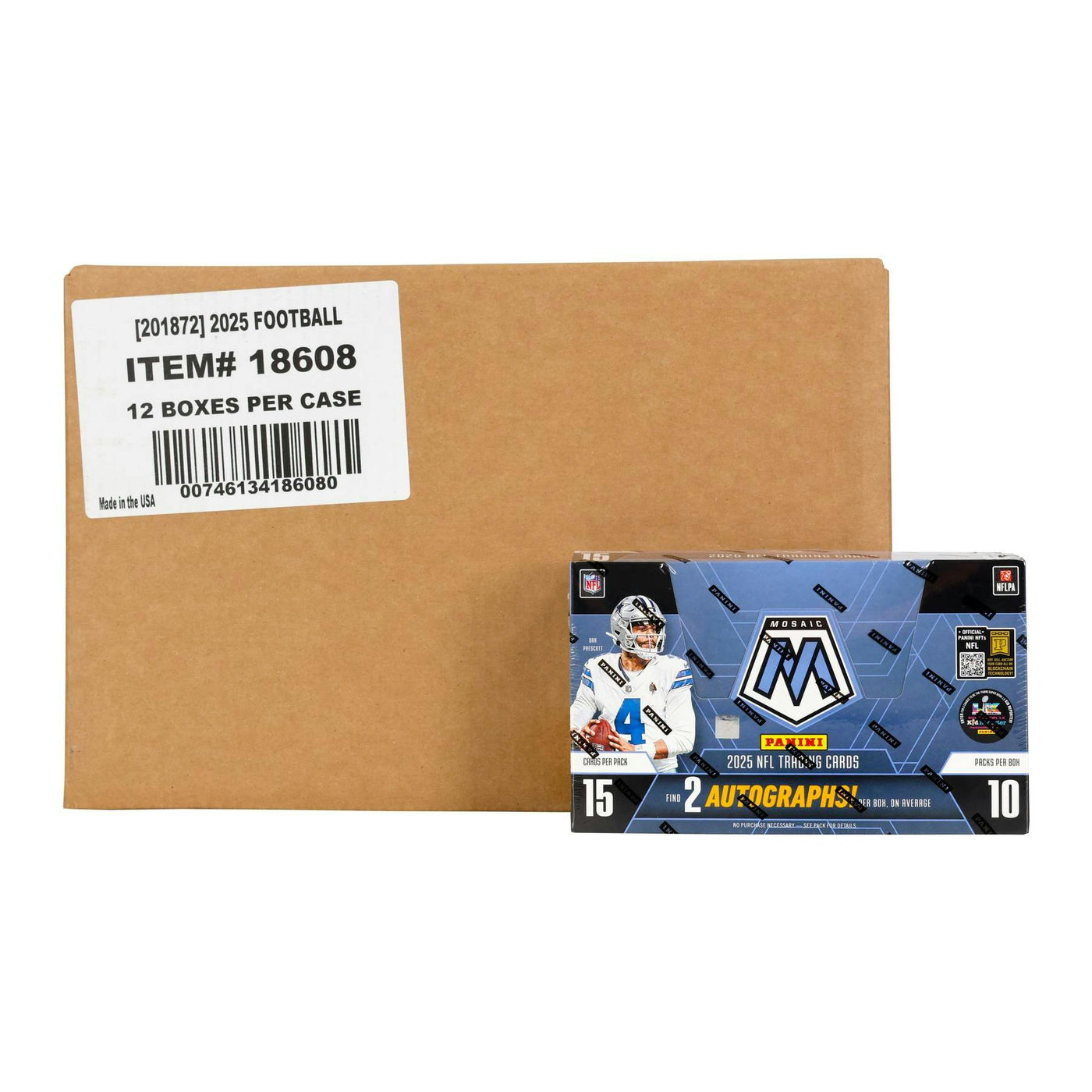 2025 Panini Mosaic Football Hobby 12-Box Case