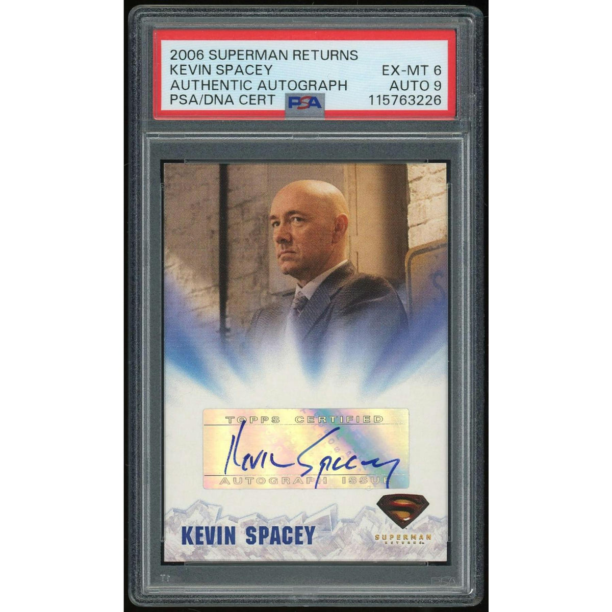 2006 Topps Superman Returns Kevin Spacey PSA 6 Auto 9 *3226 (Reed Buy)