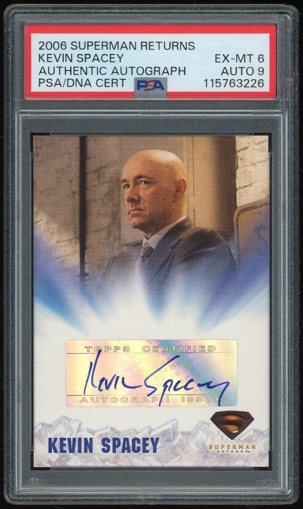 2006 Topps Superman Returns Kevin Spacey PSA 6 Auto 9 *3226 (Reed Buy)