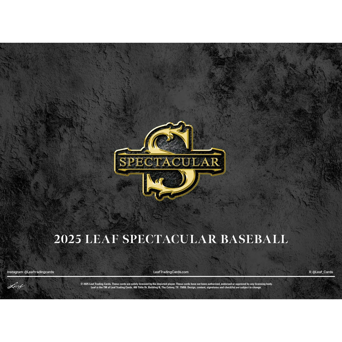 2025 Leaf Spectacular Baseball Hobby 3-Box Case