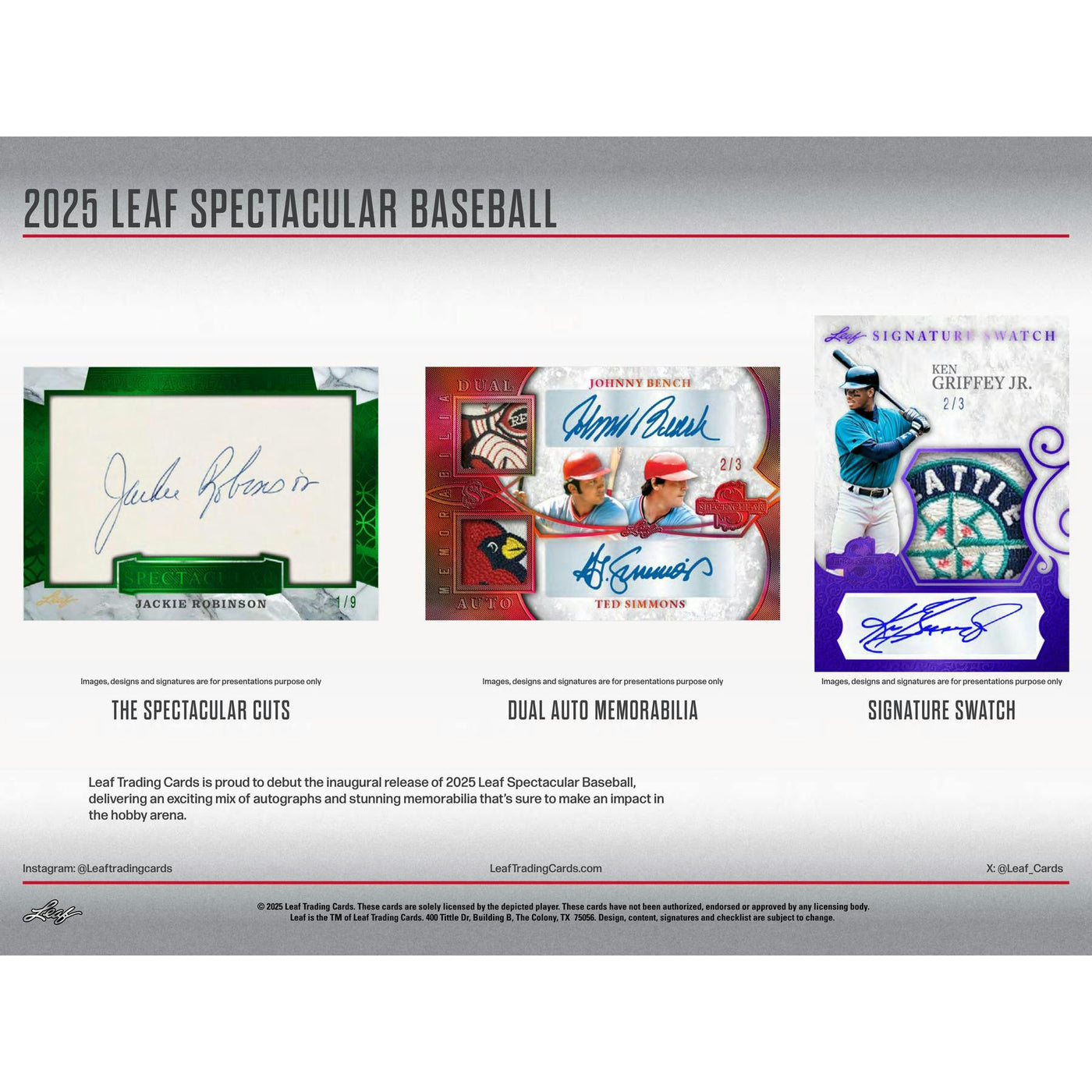 2025 Leaf Spectacular Baseball Hobby 3-Box Case