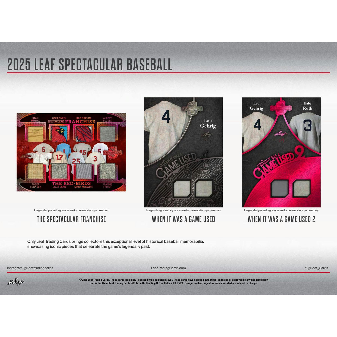2025 Leaf Spectacular Baseball Hobby 3-Box Case