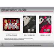 2025 Leaf Spectacular Baseball Hobby 3-Box Case