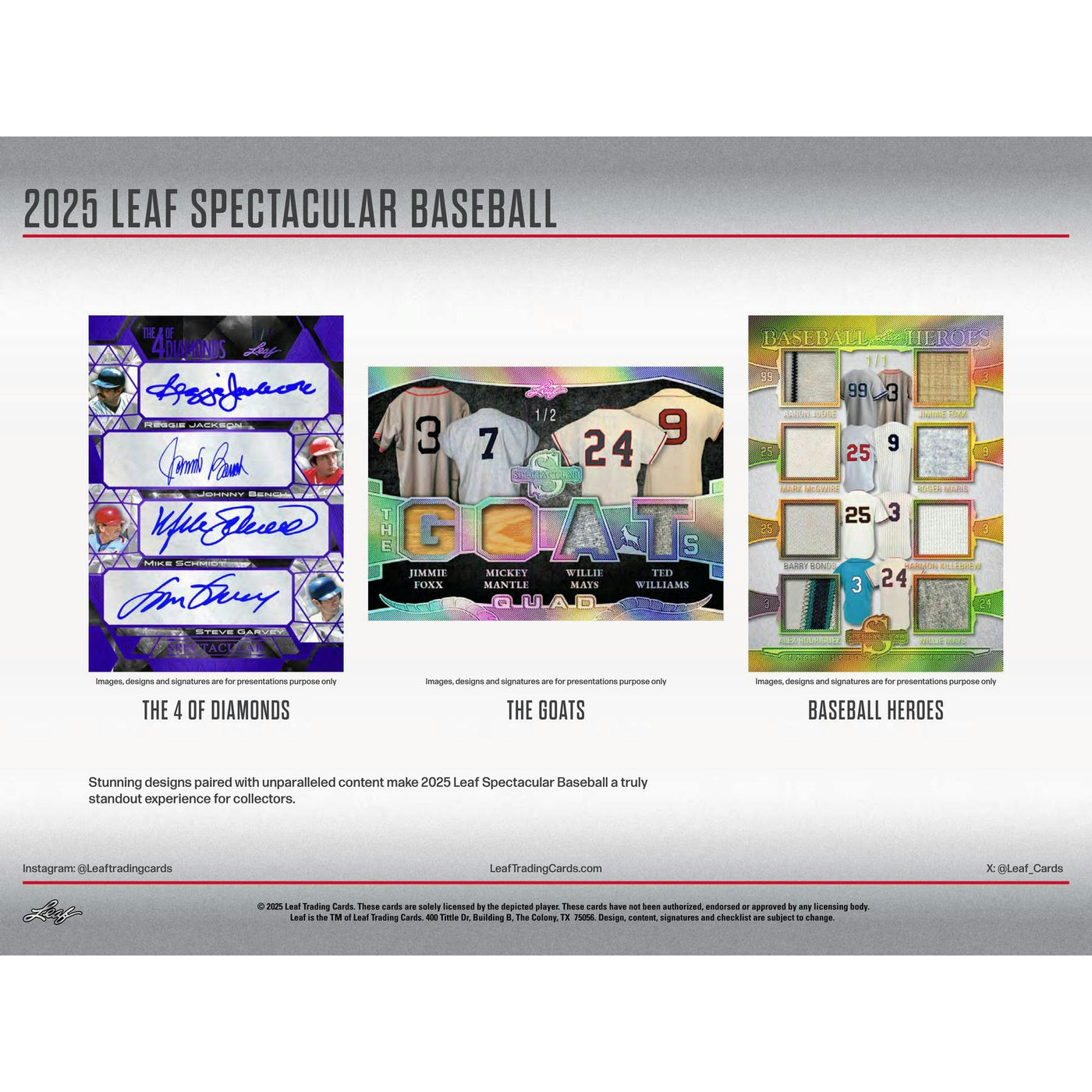 2025 Leaf Spectacular Baseball Hobby 3-Box Case
