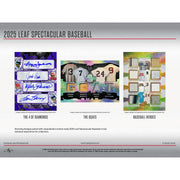 2025 Leaf Spectacular Baseball Hobby 3-Box Case