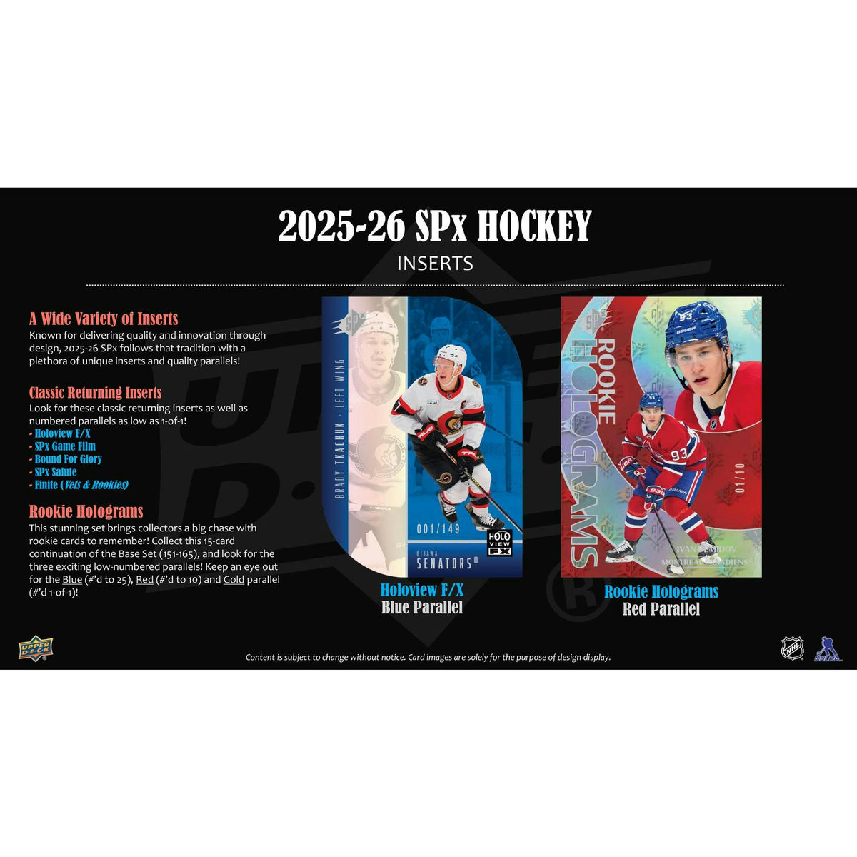2025/26 Upper Deck SPx Hockey Hobby Box
