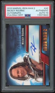 2010 Upper Deck Marvel Iron Man 2 #A2 Mickey Rourke PSA AUTH Auto 10 *3643 (Reed Buy)