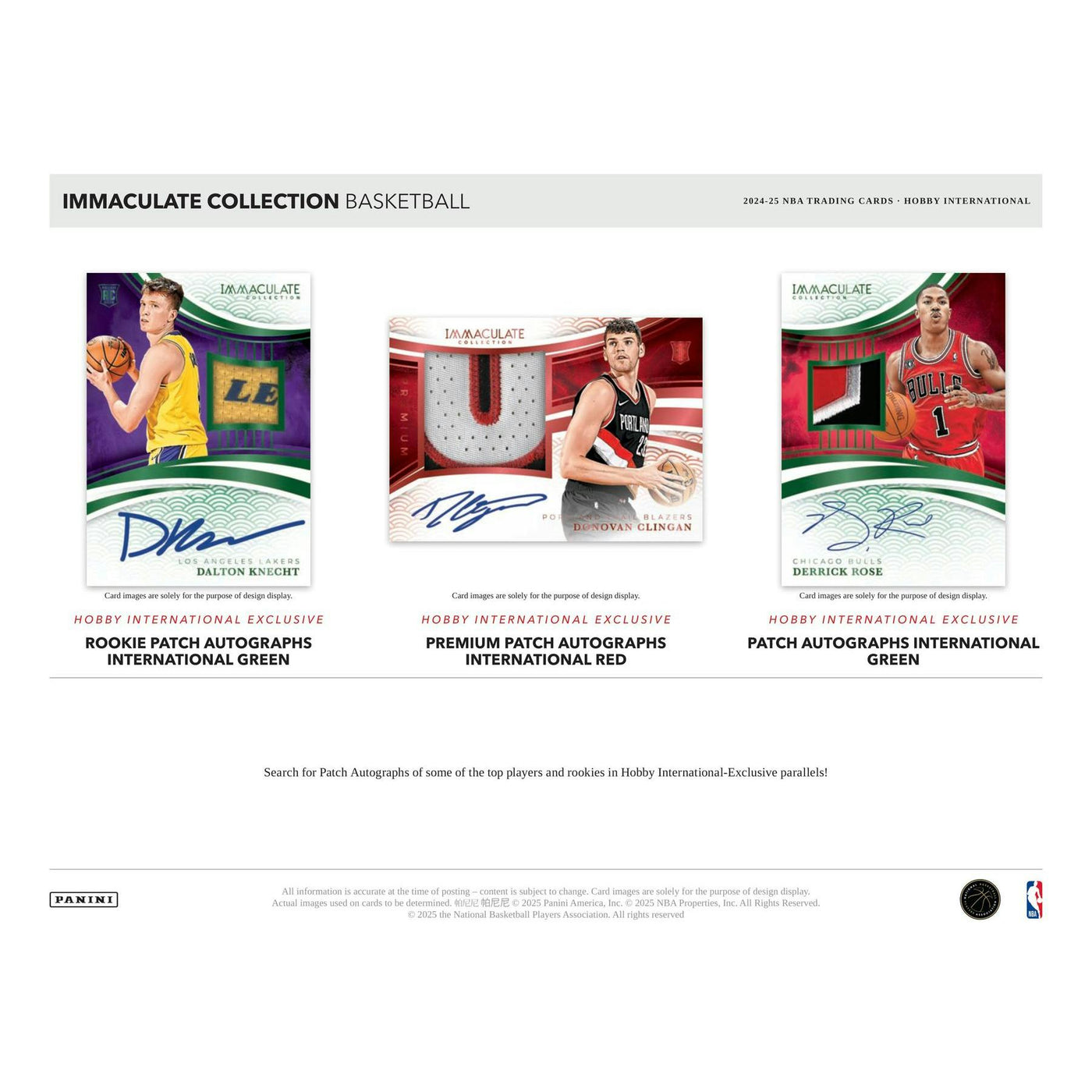 2024/25 Panini Immaculate Basketball International Hobby Box