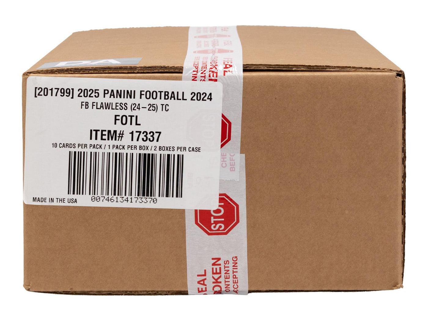 2024 Panini Flawless Football 1st Off The Line FOTL Hobby 2-Box Case
