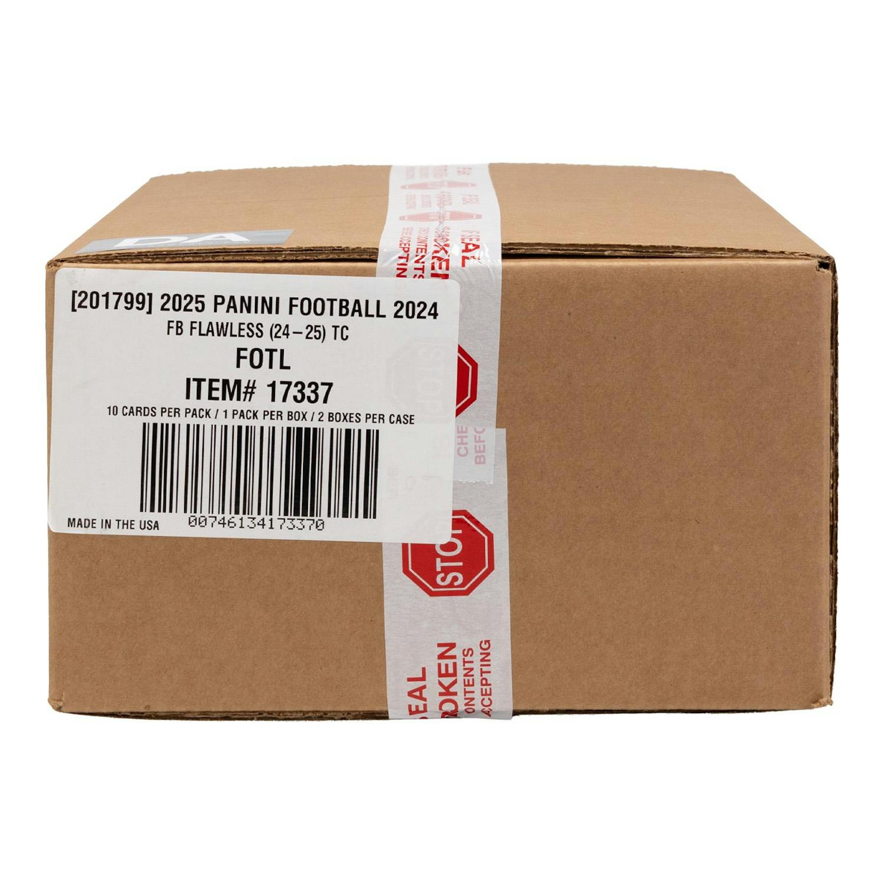 2024 Panini Flawless Football 1st Off The Line FOTL Hobby 2-Box Case