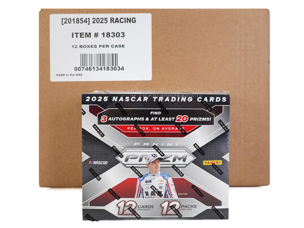 2025 Panini Prizm NASCAR Racing Hobby 12-Box Case