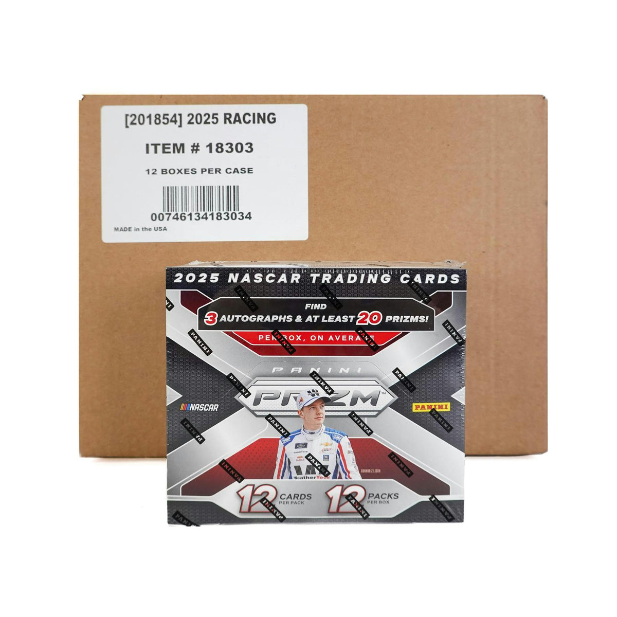 2025 Panini Prizm NASCAR Racing Hobby 12-Box Case