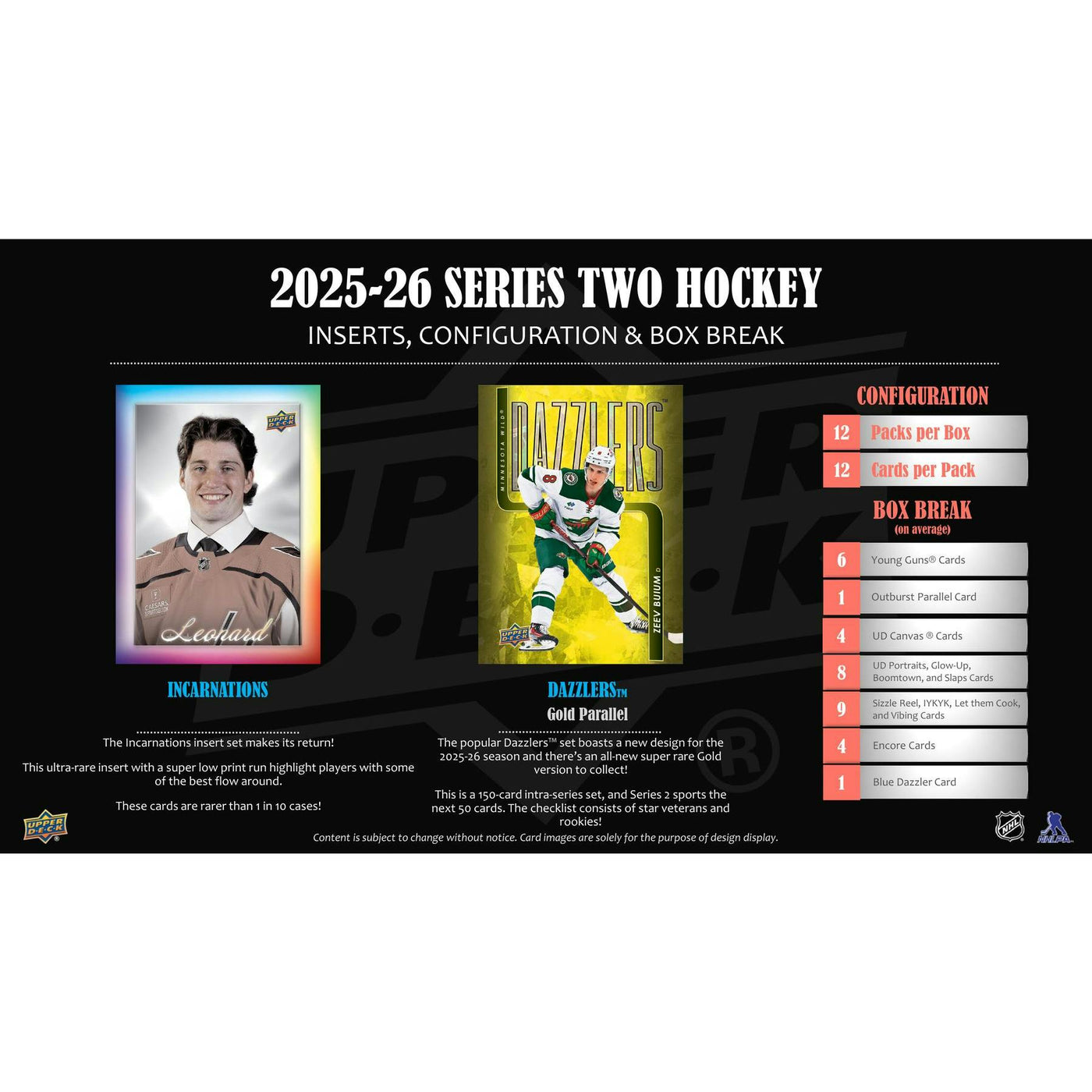 2025/26 Upper Deck Series 2 Hockey Hobby 12-Box Case