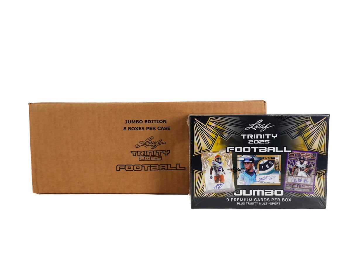 2025 Leaf Trinity Football Hobby Jumbo 8-Box Case