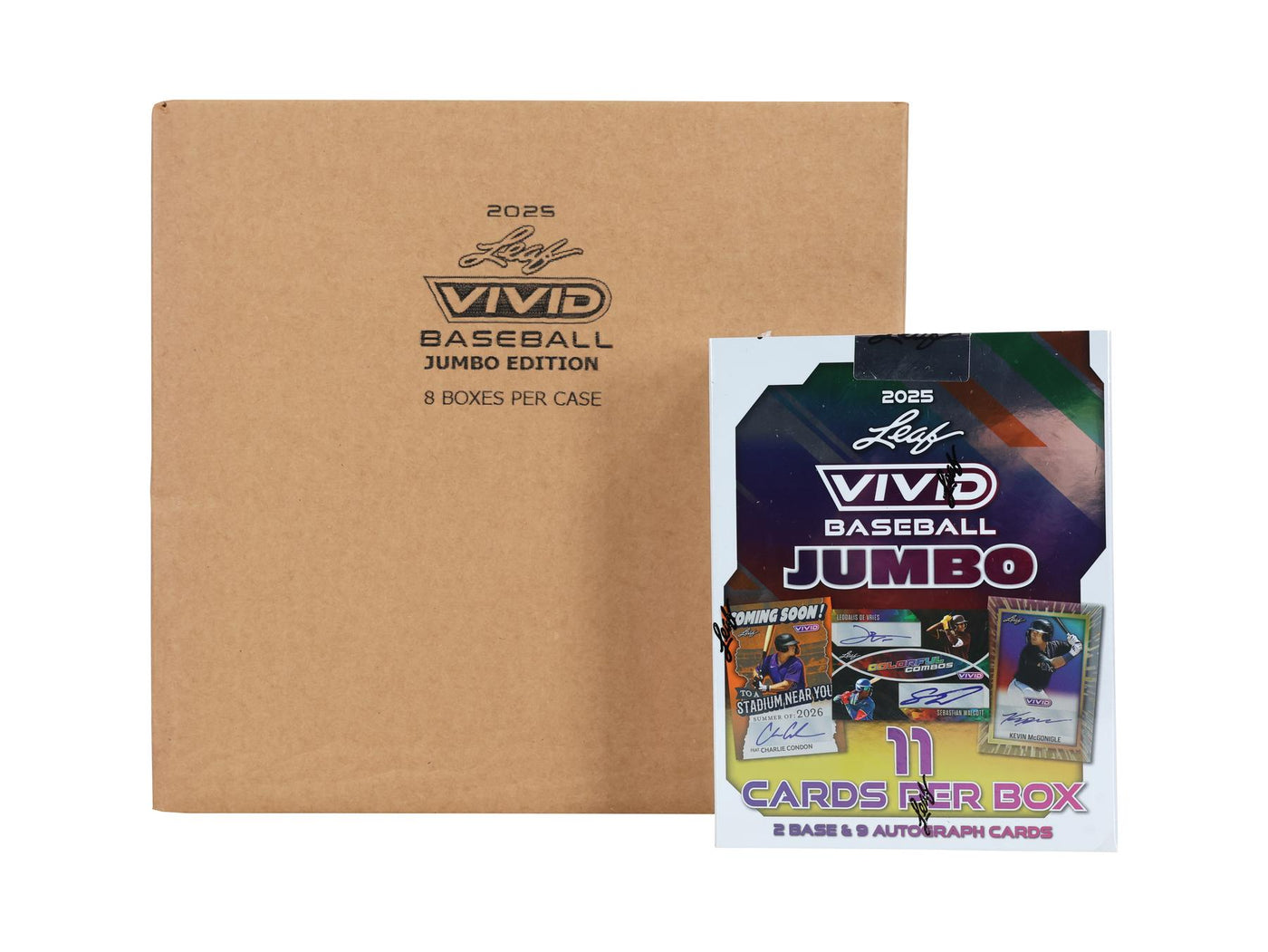 2025 Leaf Vivid Baseball Hobby Jumbo 8-Box Case