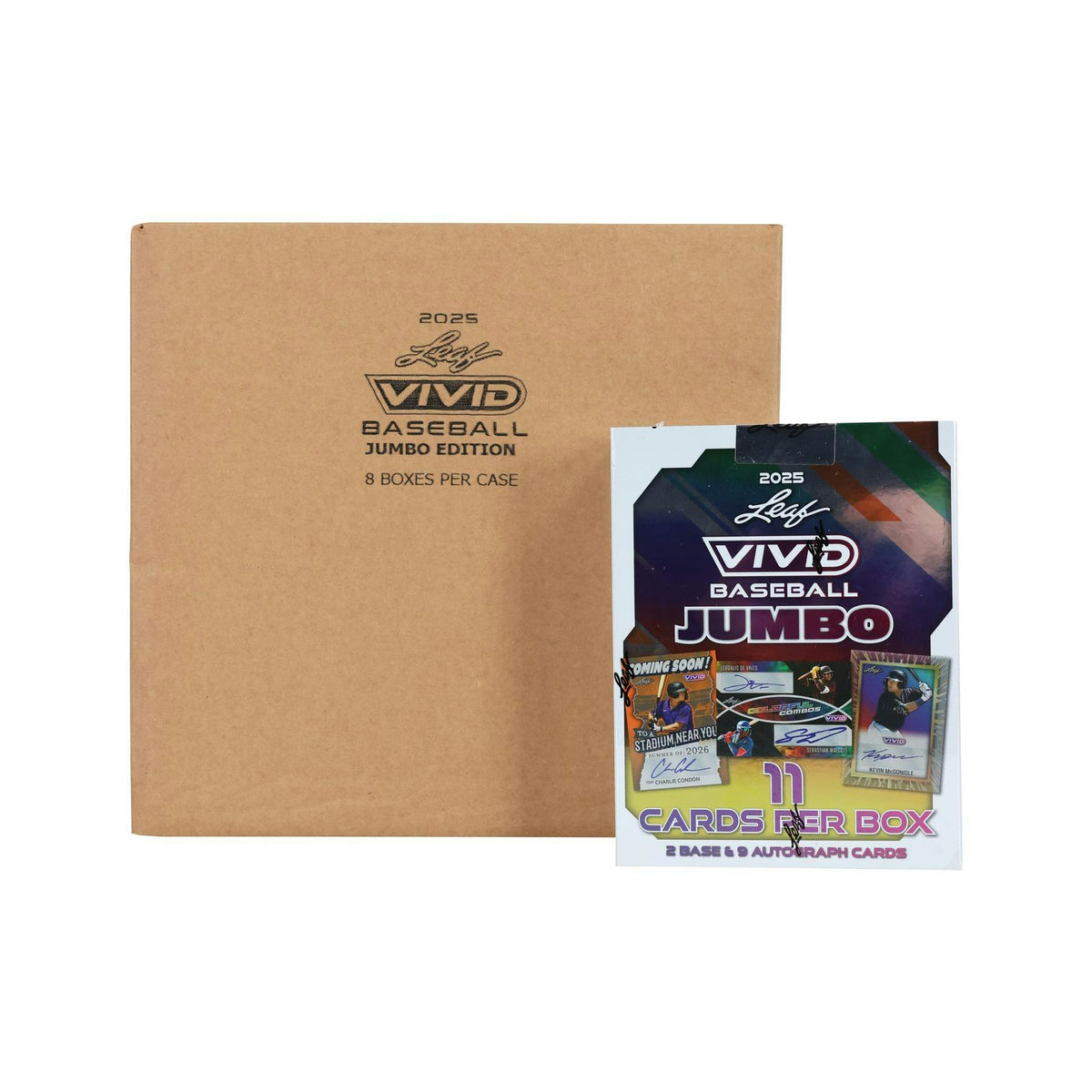 2025 Leaf Vivid Baseball Hobby Jumbo 8-Box Case