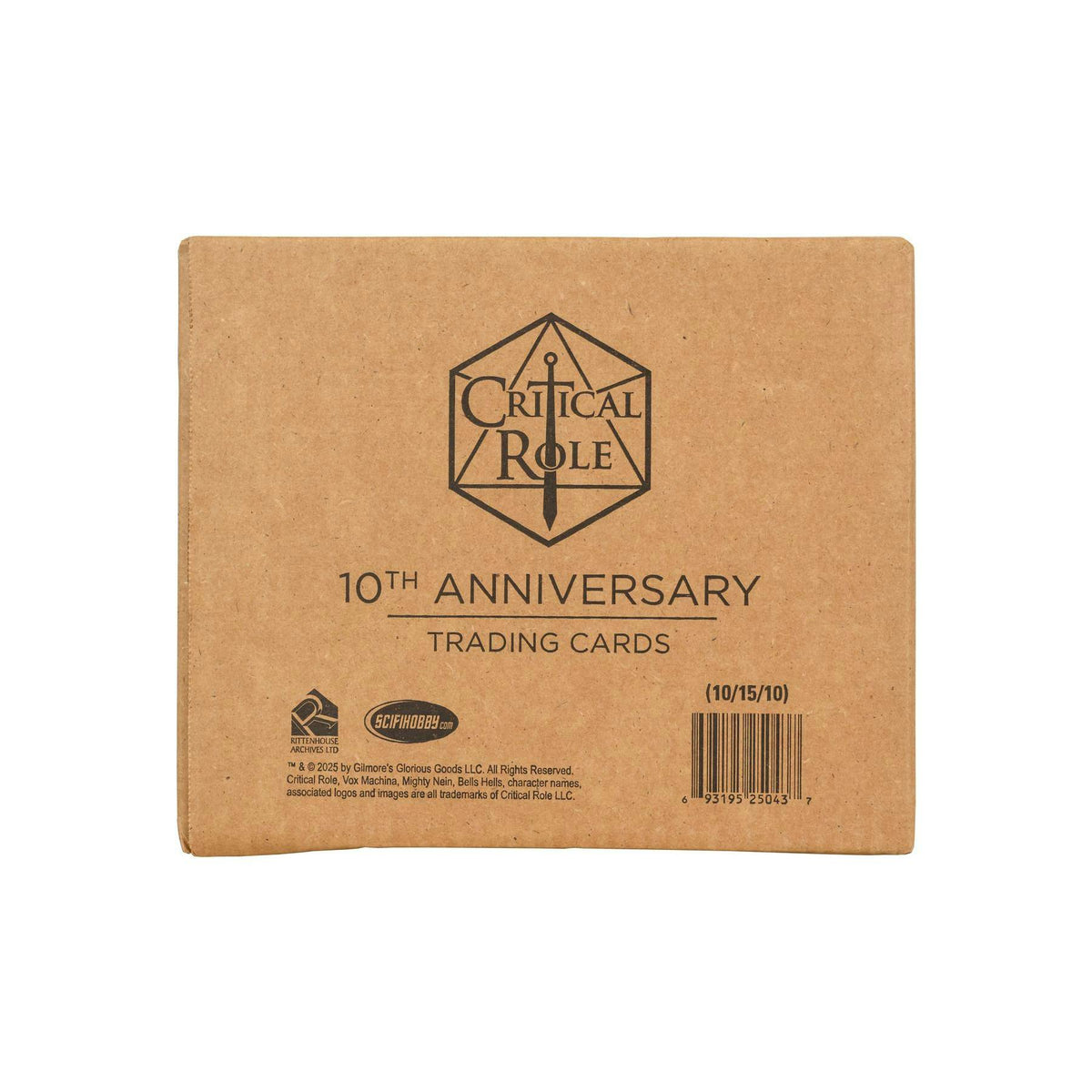 2025 Rittenhouse Critical Role 10th Anniversary Hobby 10-Box Case