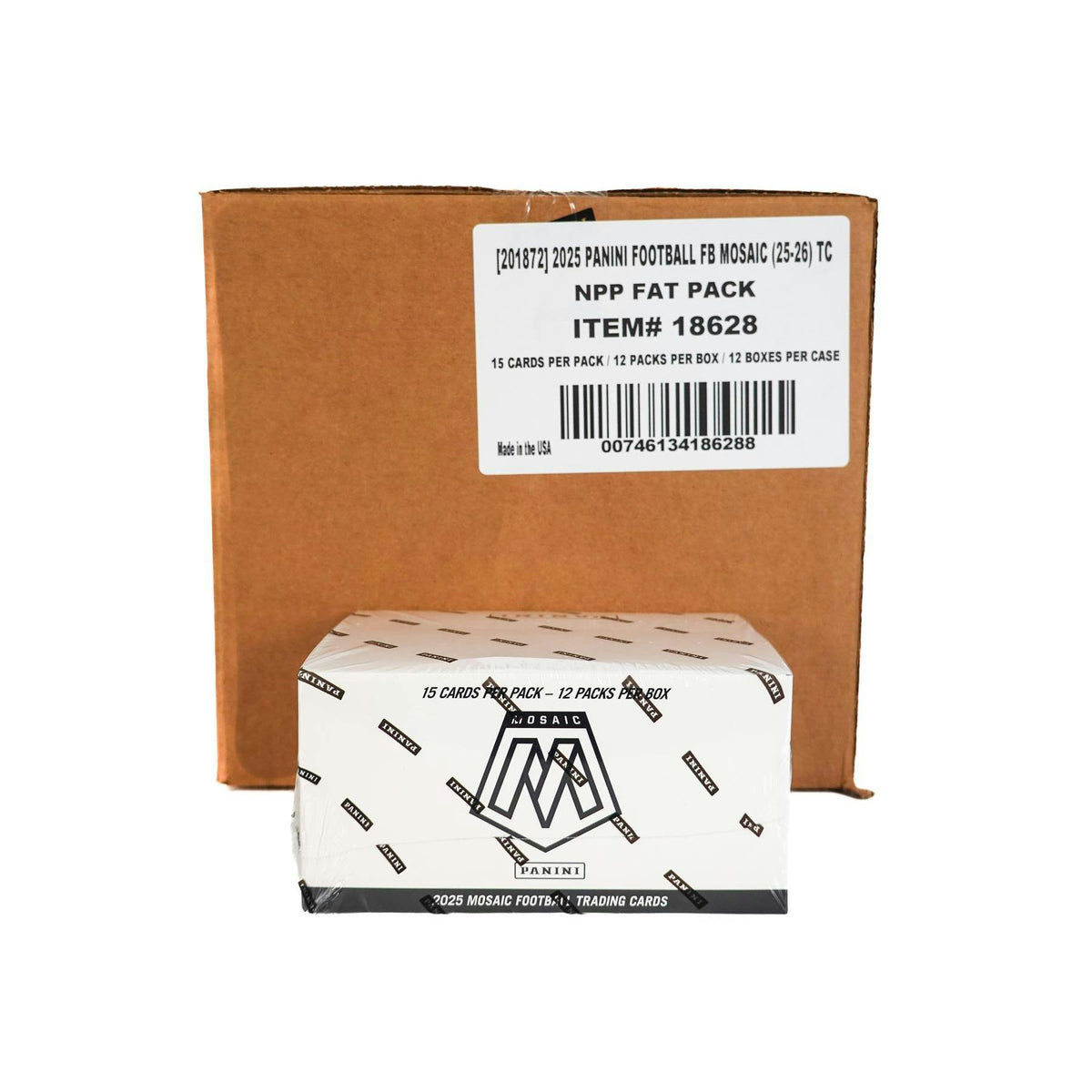 2025 Panini Mosaic Football Jumbo Value 12-Box Case