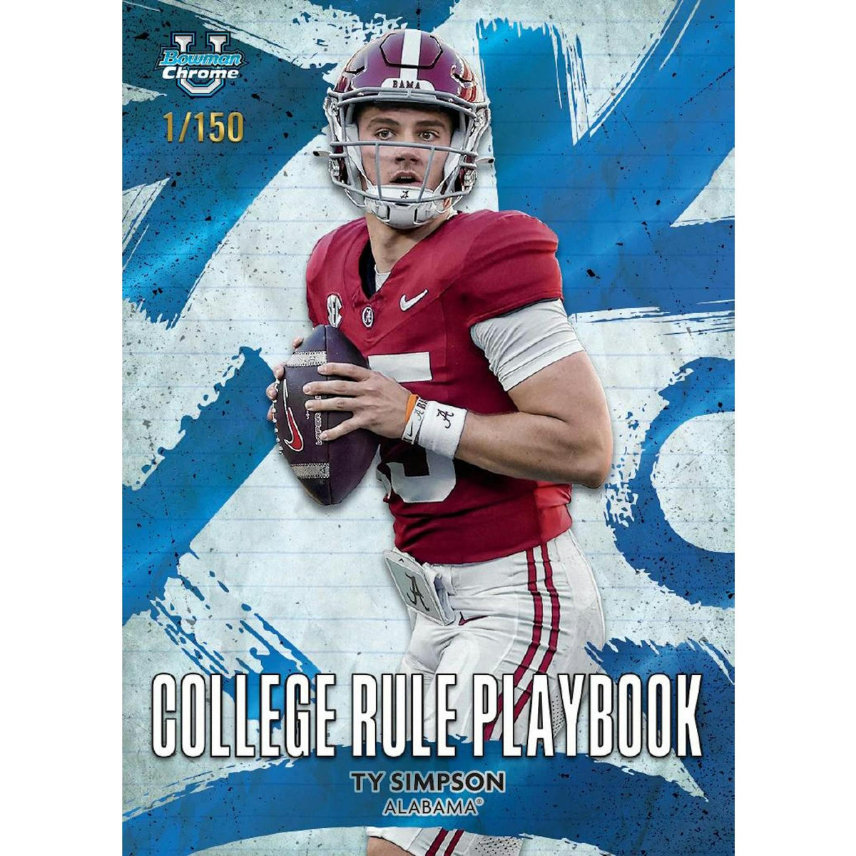 2025 Bowman University Chrome Football Hobby Jumbo 8-Box Case
