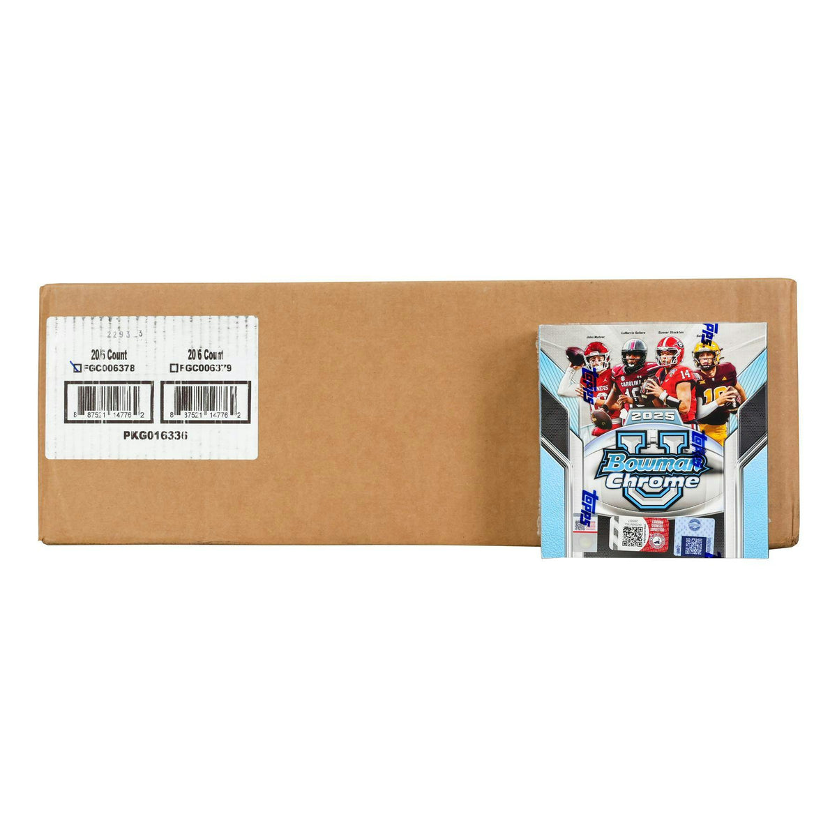 2025 Bowman University Chrome Football Mega 20-Box Case