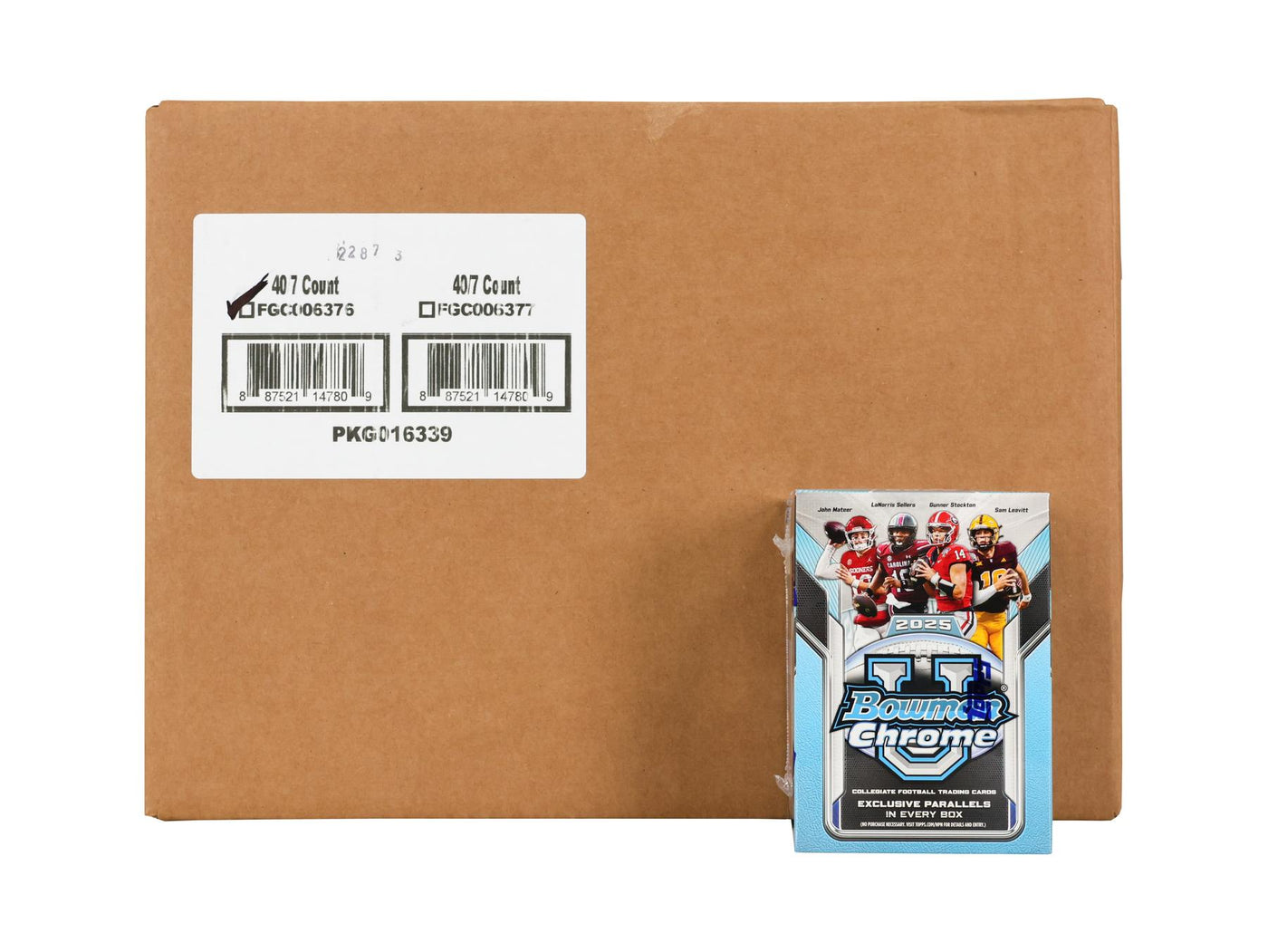 2025 Bowman University Chrome Football Blaster 40-Box Case
