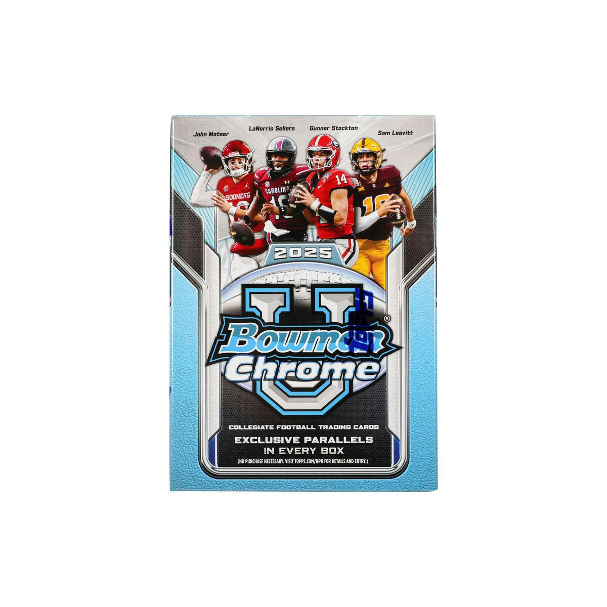 2025 Bowman University Chrome Football Blaster 40-Box Case