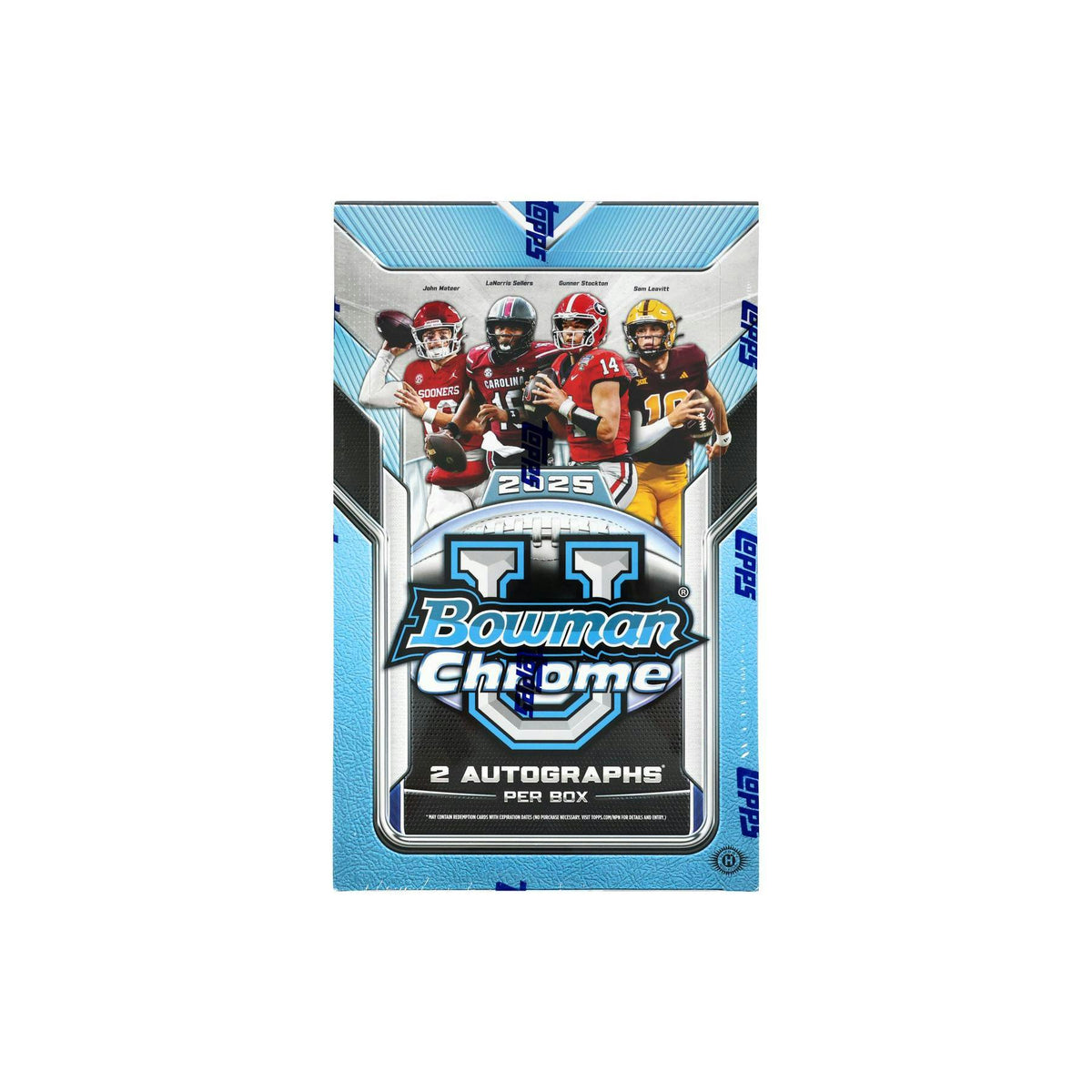 2025 Bowman University Chrome Football Hobby 12-Box Case