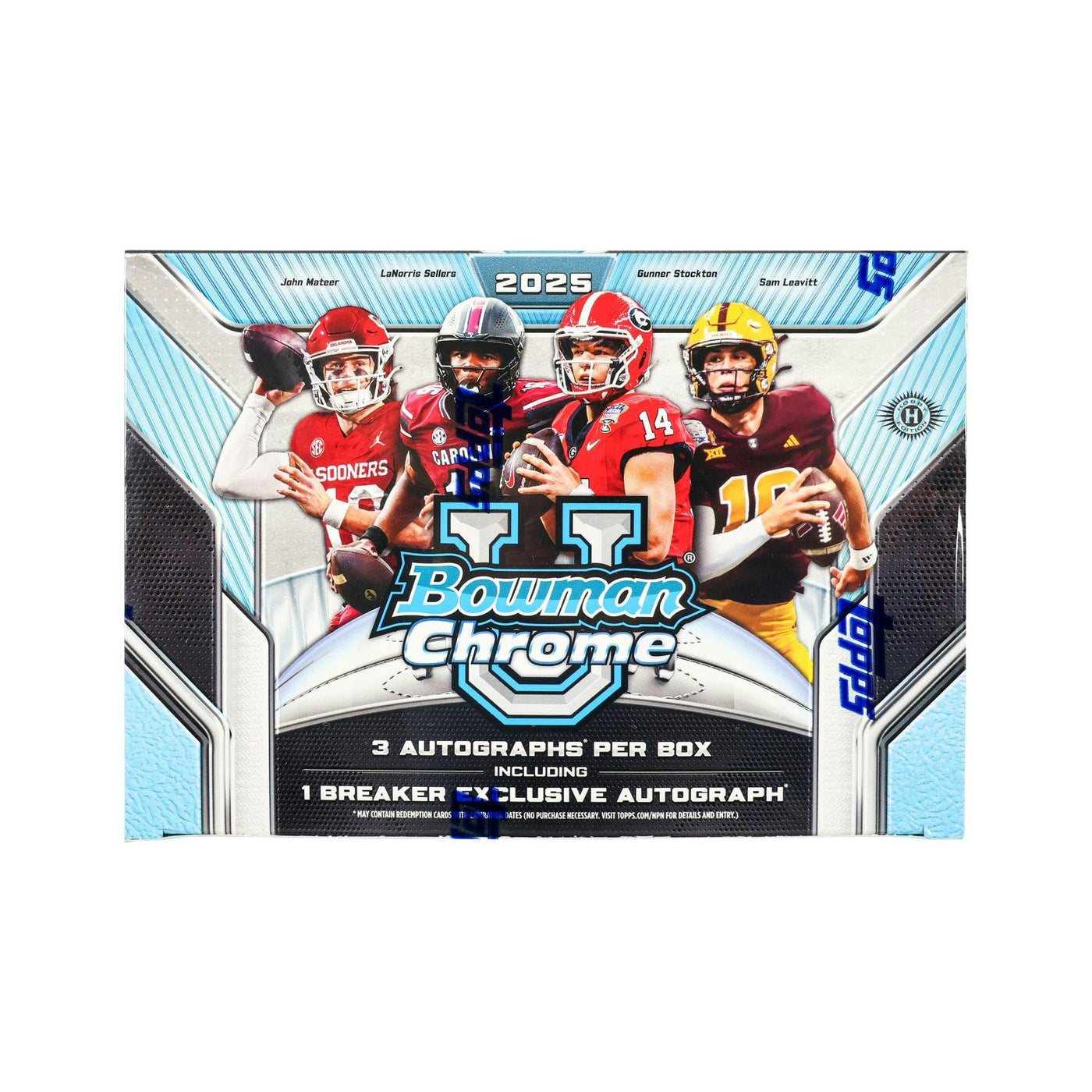2025 Bowman University Chrome Football Delight 10-Box Case