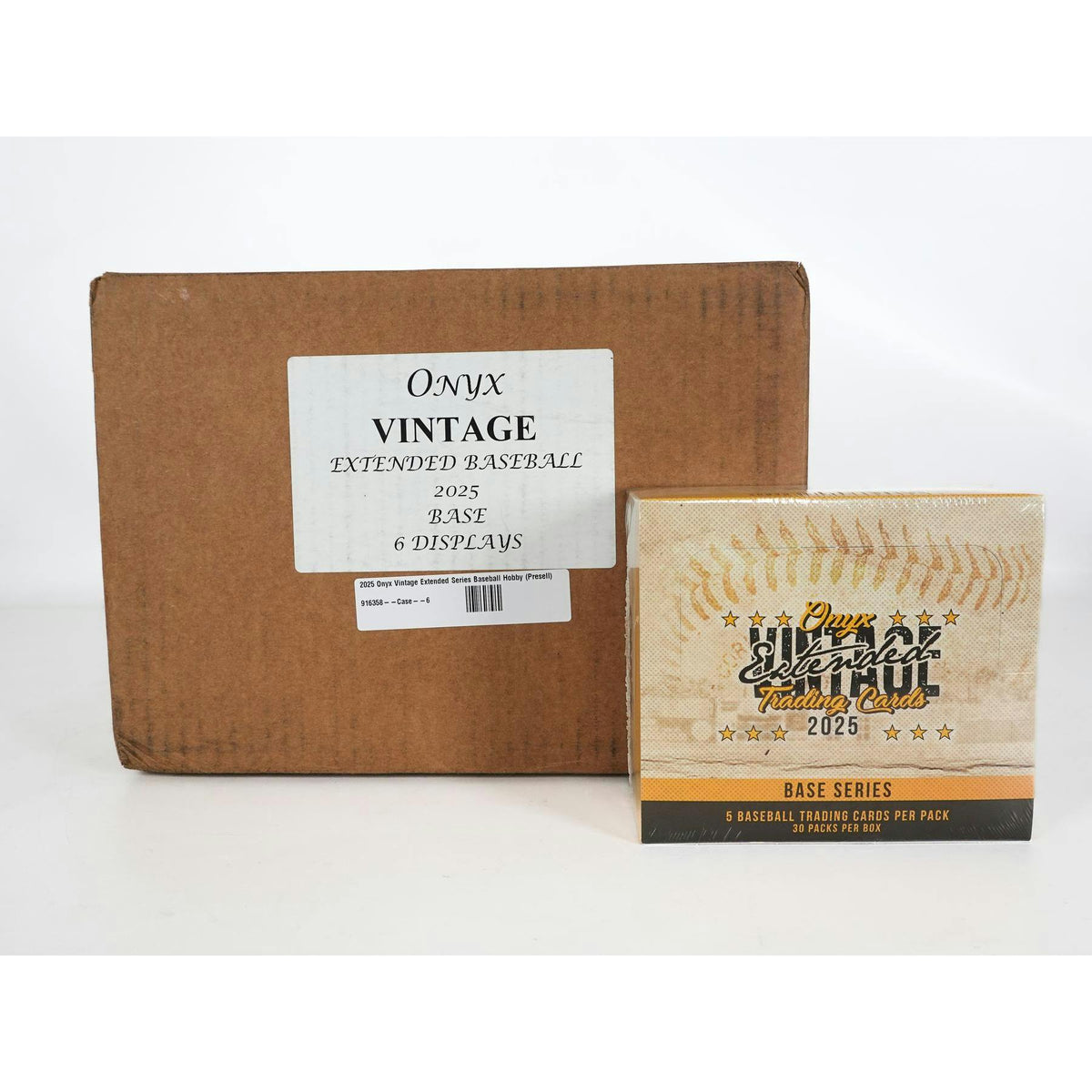 2025 Onyx Vintage Extended Series Baseball Hobby 6-Box Case