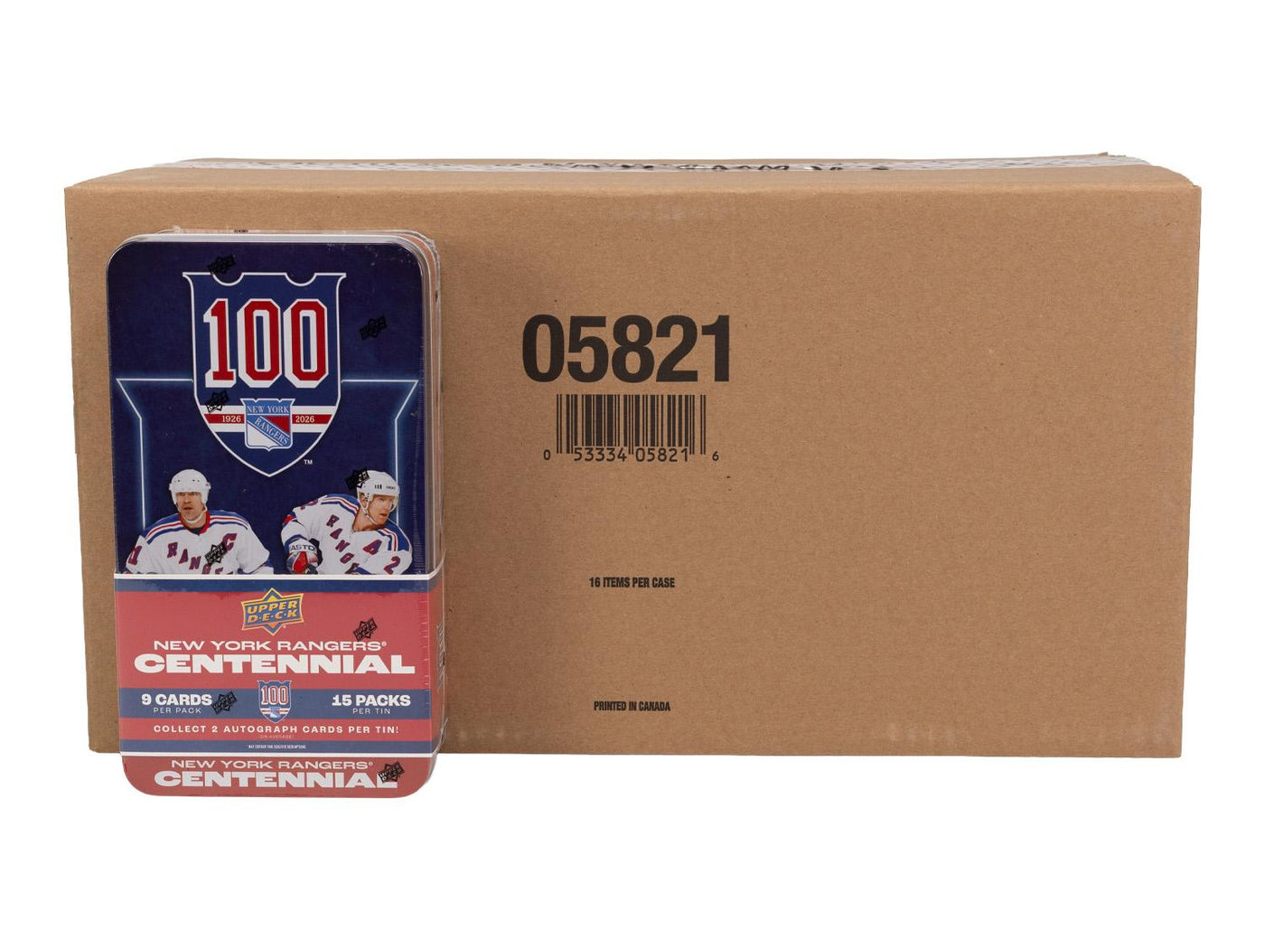 2025/26 Upper Deck New York Rangers Centennial Hockey Hobby 16-Box Case