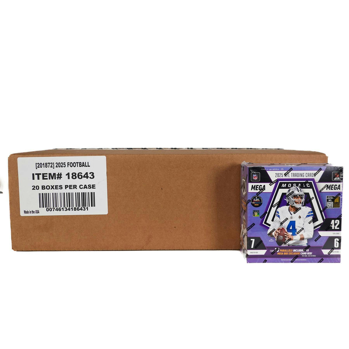 2025 Panini Mosaic Football Mega Hobby 20-Box Case (Camo Red Parallels!)