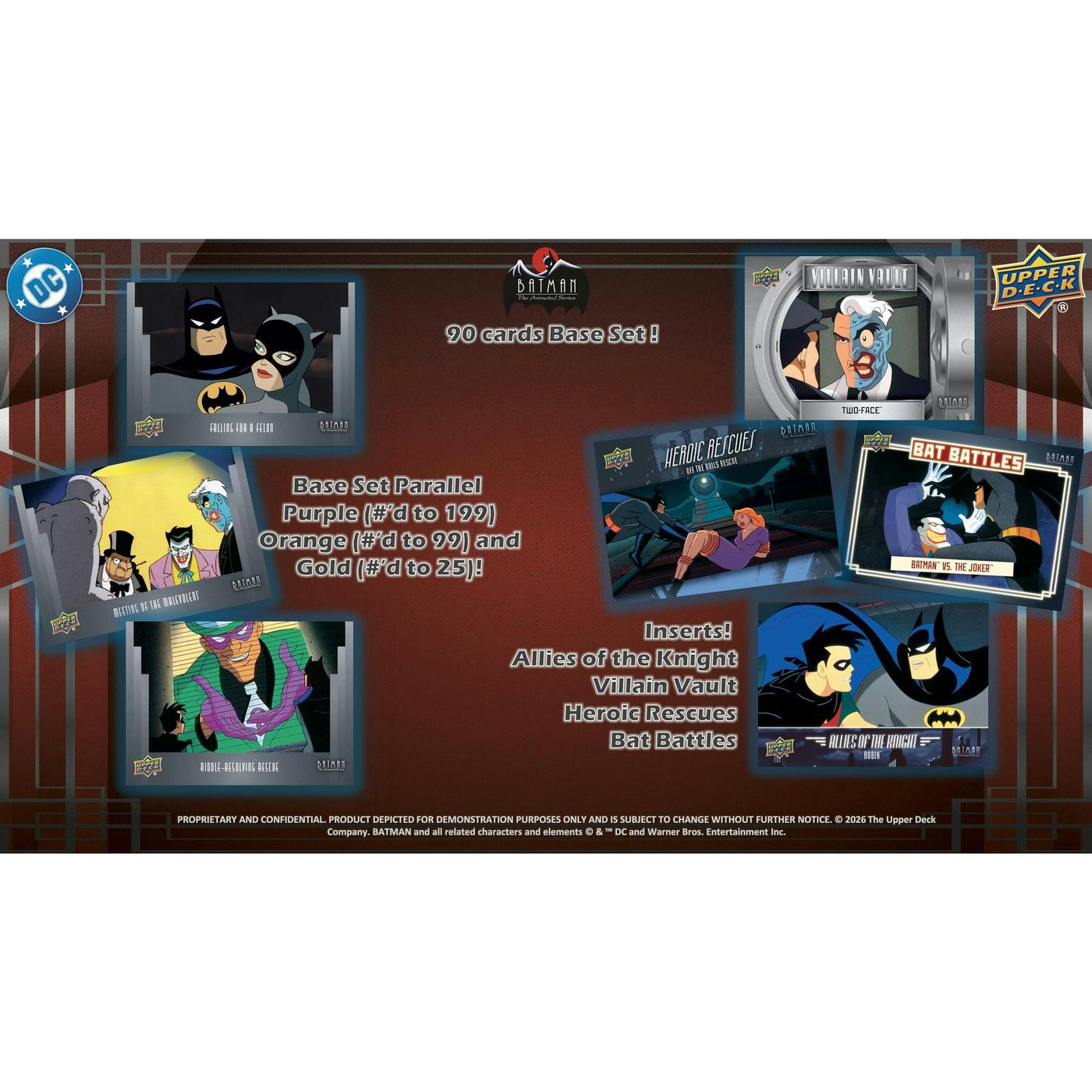 2026 Upper Deck Batman The Animated Series Hobby 12-Box Case