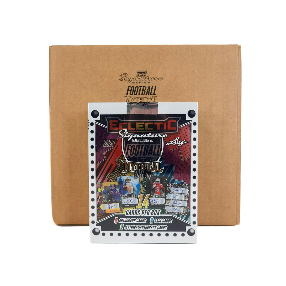 2025 Leaf Eclectic Signature Series Football Mythical Hobby 8-Box Case