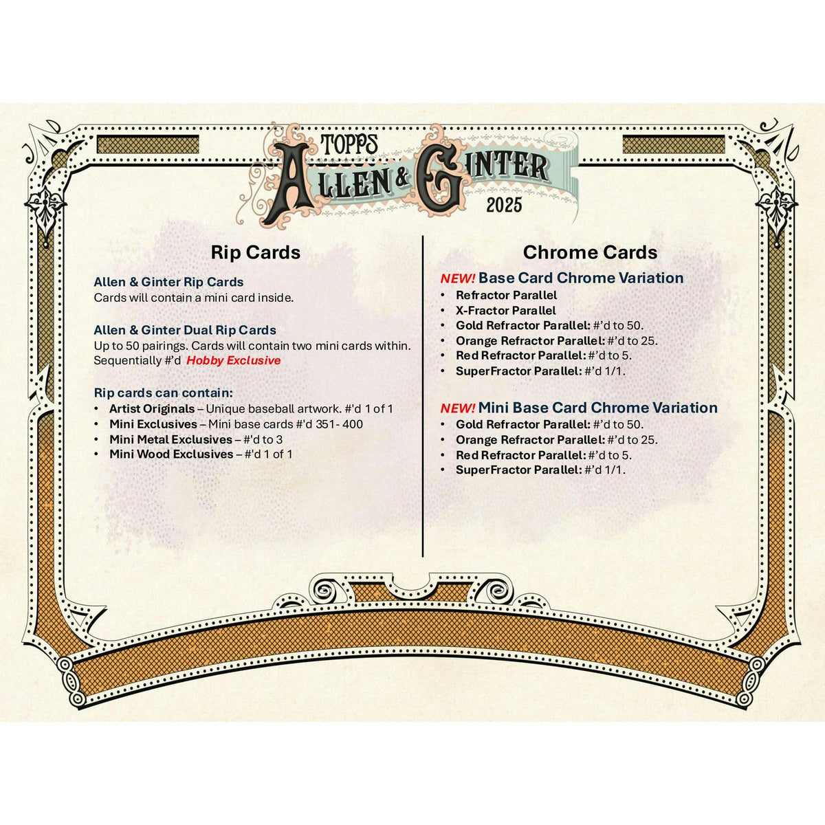 2025 Topps Allen & Ginter Baseball Hobby Box
