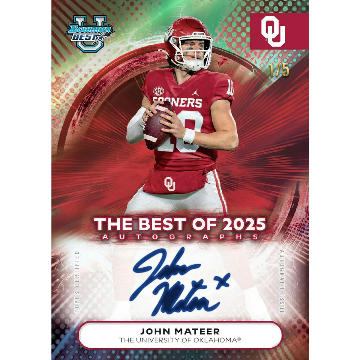 2025 Bowman University Best Football Hobby Box