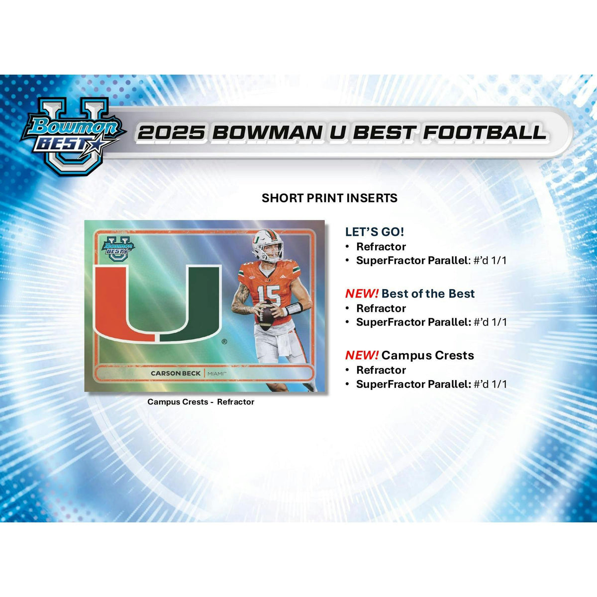 2025 Bowman University Best Football Hobby 12-Box Case