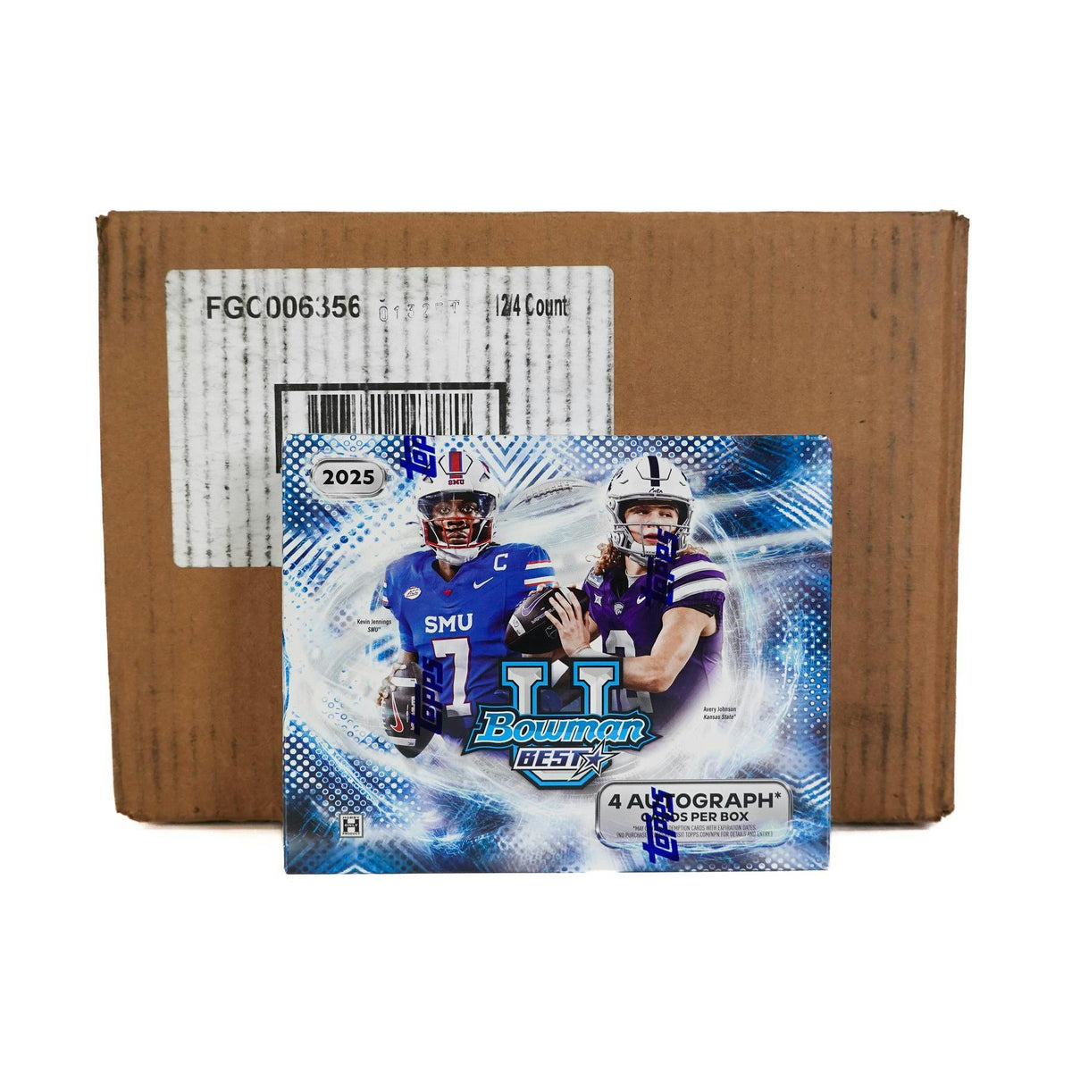 2025 Bowman University Best Football Hobby 12-Box Case