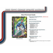 2025 Topps Chrome Update Series Baseball Hobby Jumbo Pack