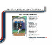 2025 Topps Chrome Update Series Baseball Hobby Pack