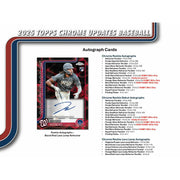 2025 Topps Chrome Update Series Baseball Hobby Box