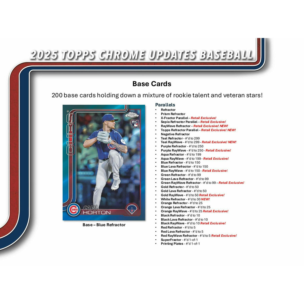 2025 Topps Chrome Update Series Baseball Blaster Pack