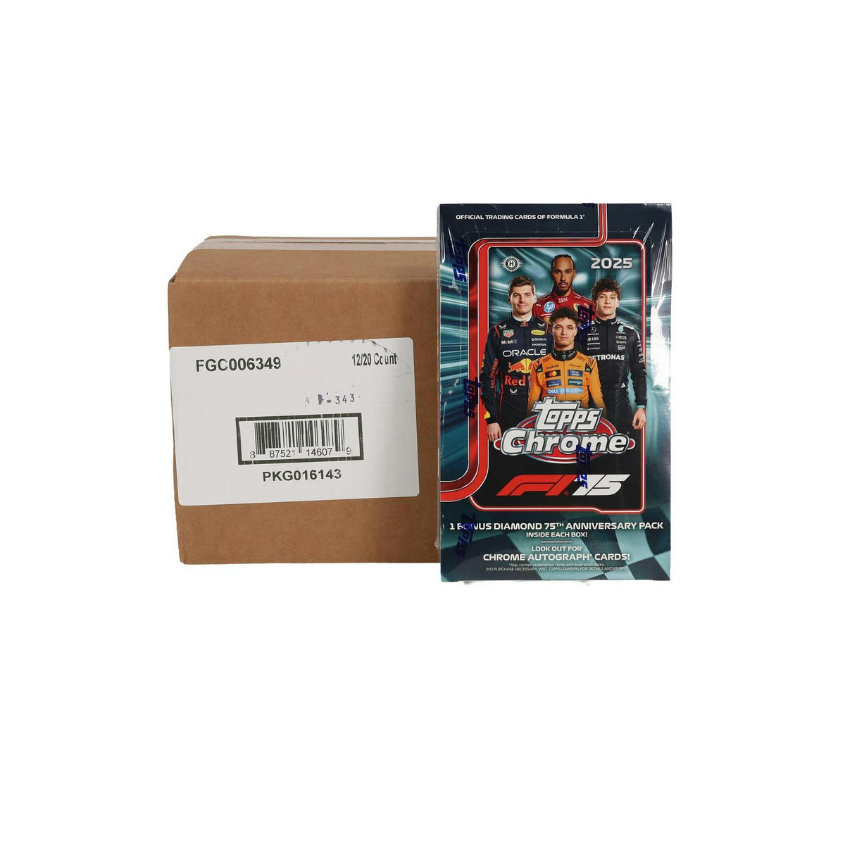 2025 Topps Chrome F1 Formula 1 Hobby 12-Box Case
