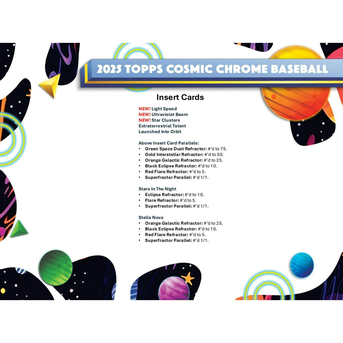 2025 Topps Cosmic Chrome Baseball Hobby 8-Box Case