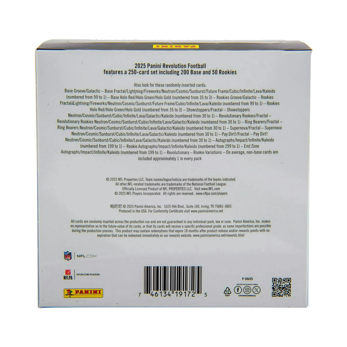 2025 Panini Revolution Football Premium Box