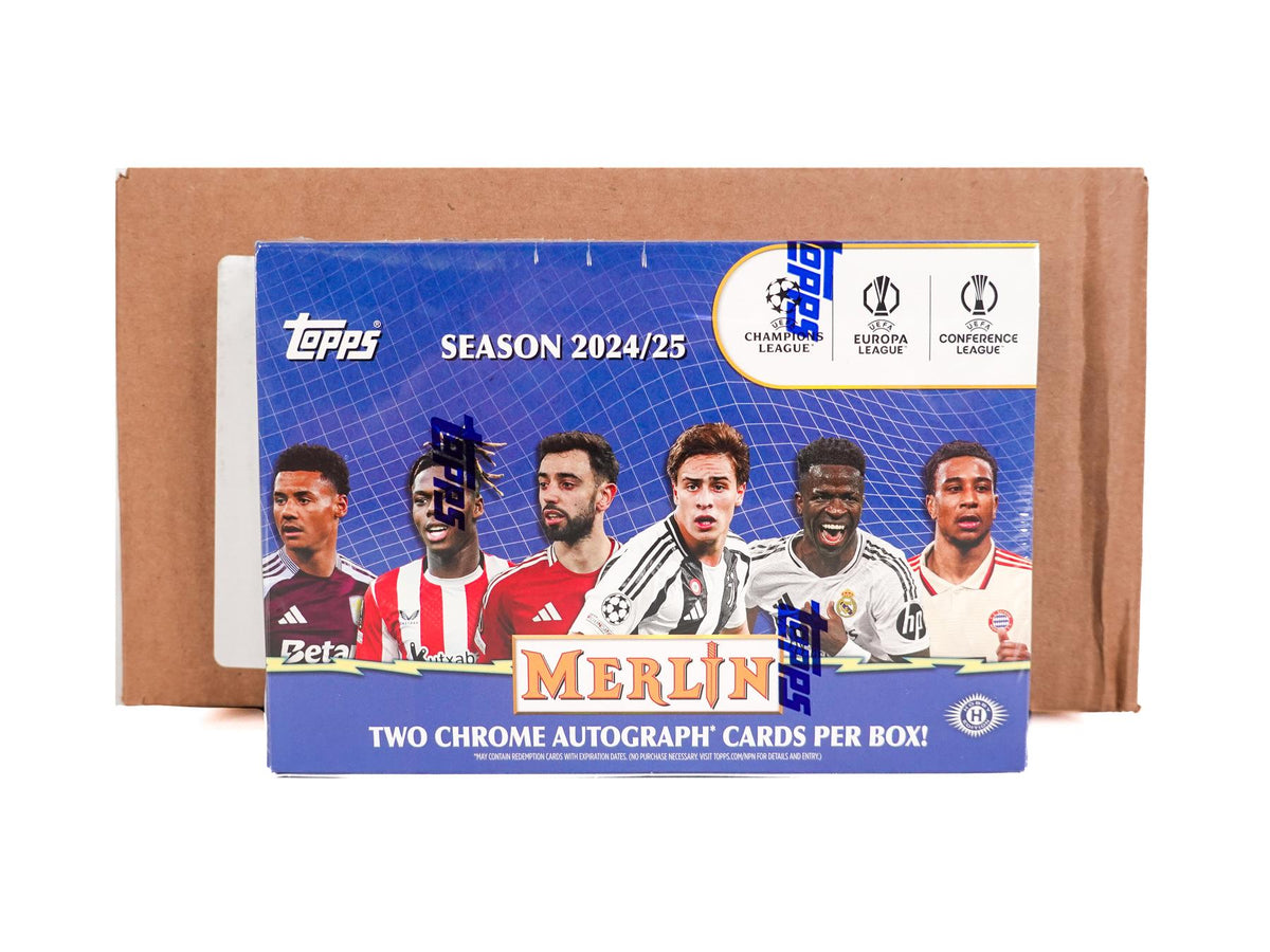 2024/25 Topps Chrome Merlin UEFA Club Competitions Soccer Delight 6-Box Case